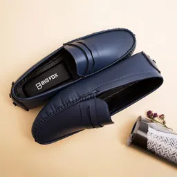 Big Fox Men Teal Driving Shoes-image-46