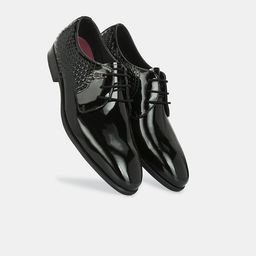 Lafattio Ibiza Men Round Toe Leather Lace-Up Derbys-image-58