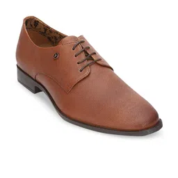 Van Heusen Men Brown Textured Leather Formal Derbys-image-105