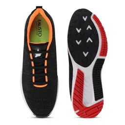 FAUSTO Men Black Mesh Running Non-Marking Shoes image 3