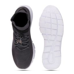 FAUSTO Men Grey Mesh Running Non-Marking Shoes image 2