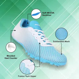 NIVIA Men Stride 2.0 Athletic Spikes Track & Field Mesh Running Shoes image 4