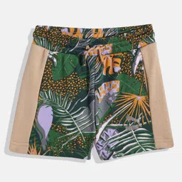 Puma Girls Tropical Print Regular Fit Mid-Rise T7 Vacay Queen AOP Youth Regular Sustainable Shorts-image-99