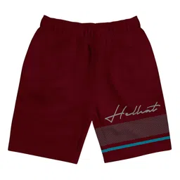 HELLCAT Girls Typography Printed Mid Rise Knitted Cotton Shorts-image-95