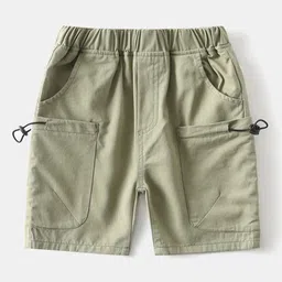 StyleCast Grey Boys Mid Rise Cotton Cargo Shorts-image-8
