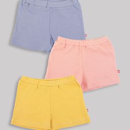 Nino Bambino Grey & Peach & yellow Boys Hot Pants Shorts pack of 3-image-54