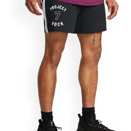 UNDER ARMOUR Project Rock Mesh Badge Of Honor Printed Loose Fit Shorts-image-7