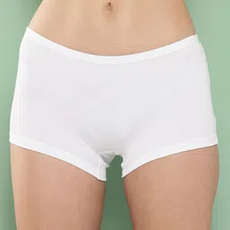 Leading Lady Women White Solid Boy Shorts-image-8