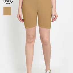 GRACIT Women Pack of 2 Biker Shorts-image-9