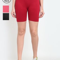 GRACIT Women Set Of 3 Cycling Sports Shorts-image-124