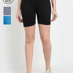 GRACIT Women Pack Of 3 Cycling Sports Shorts-picture-17