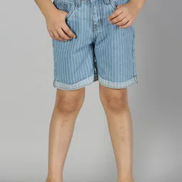 KiddoPanti Boys Striped Denim Shorts-33