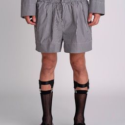 ROSANI Unisex Striped Mid-Rise Cotton Technology Shorts-image-47
