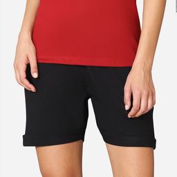 VStar Women Black Lounge  with adjustable drawstrings Shorts-image-12