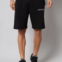 GRIFFEL Men Black Sports Shorts-image-33