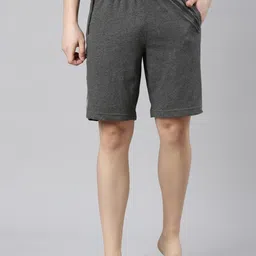 FASO Men Cotton Lounge Shorts-image-5
