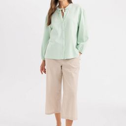 DeFacto Women Mid Rise Pure Cotton Trousers-picture-18