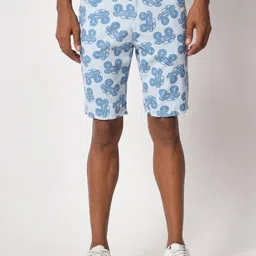 Aristitch Men Conversational Printed Mid-Rise Cotton Shorts-image-47