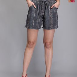 Aditi Wasan Women Pack of 2 Geometric Printed Shorts-image-74