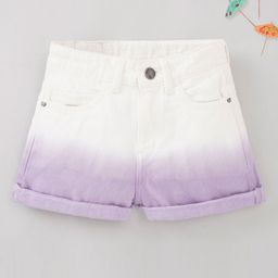 Ed-a-Mamma Girls Mid-Rise Cotton Ombre Shorts-image-93