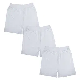 KiddoPanti Girls Pack Of 3 White Cycling Shorts-image-66