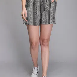 Aditi Wasan Women Geometric Printed Mid-Rise Shorts-picture-25