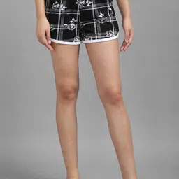 Kotty Women Printed Slim Fit Low-Rise Shorts-image-99