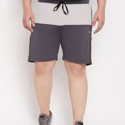 bigbanana Men Plus Size Multicoloured Colourblocked Sports Shorts-35