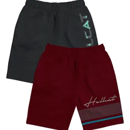HELLCAT Girls Pack Of 2 Typography Printed Cotton Shorts-image-66