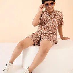 Stylo Bug Boys Printed Pure Cotton Shirt with Shorts-image-27