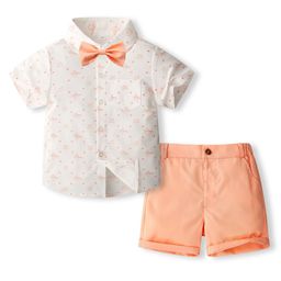 StyleCast x Revolte Boys Orange & White Shirt Collar Printed Shirt with Shorts-image-55