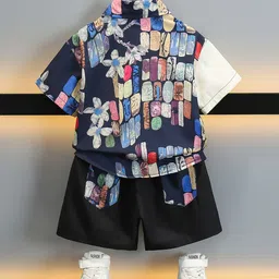 StyleCast x Revolte Boys Printed Pure Cotton Shirt With Short-image-34