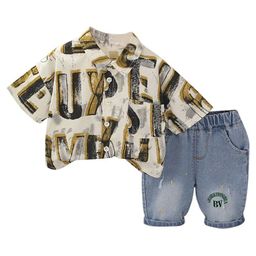 StyleCast x Revolte Boys Yellow & Blue Printed Shirt with Shorts-45