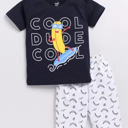 Toonyport Boys Printed Pure Cotton T-shirt with Shorts-54