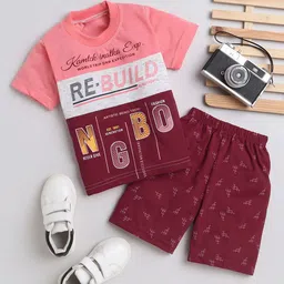 BAESD Boys Printed Pure Cotton T-Shirt With Shorts-image-45