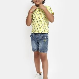 V-Mart Boys Conversational Printed Pure Cotton Top with Shorts-image-36