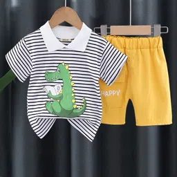 INCLUD Boys Striped T-shirt with Shorts-picture-16