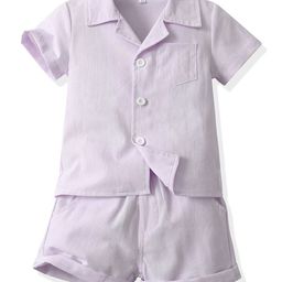 StyleCast x Revolte Kids Short Sleeves Pure Cotton Shirt With Shorts-image-68