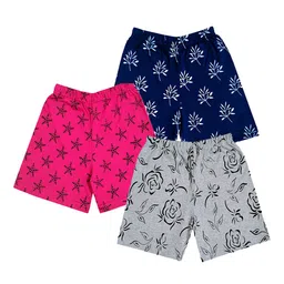 IndiWeaves Girls Pack Of 3 Conversational Printed High-Rise Shorts-image-43