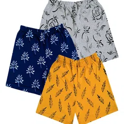 IndiWeaves Girls Pack of 3 Floral Printed High-Rise Shorts-image-38