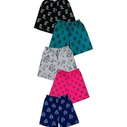 IndiWeaves Girls Pack Of 5 Conversational Printed High-Rise Shorts-image-98