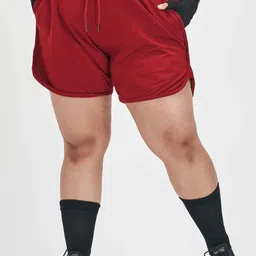 SPIRIT ANIMAL Women Plus Size High-Rise Training or Gym Sports Shorts-picture-36