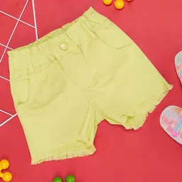 Pantaloons Junior Girls Mid-Rise Cotton Regular Shorts-picture-38