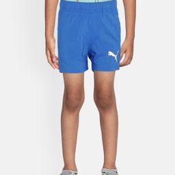 Puma Boys Blue Solid DryCell Active Woven Regular Fit Sports Shorts-image-54