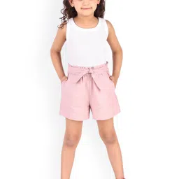 Miyo Girls Mid-Rise Above Knee Cotton Regular Shorts-picture-1
