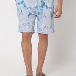 Mufti Men Mid-Rise Floral Printed Shorts-picture-14