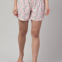 Hive91 Women Pink Floral Printed Shorts-image-99
