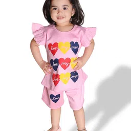 NEW GEN Girls Printed Pure Cotton Top With Shorts-image-60