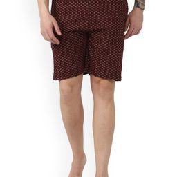 DYCA Men Maroon Printed Lounge Shorts-image-30