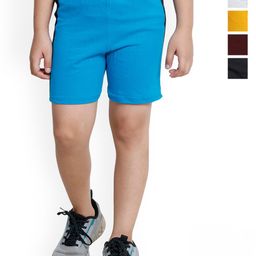 BAESD Boys Pack of 5 Colourblocked High-Rise Cotton Regular Shorts-44